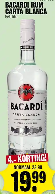 Super Dirck 3 Bacardi rum carta blanca aanbieding
