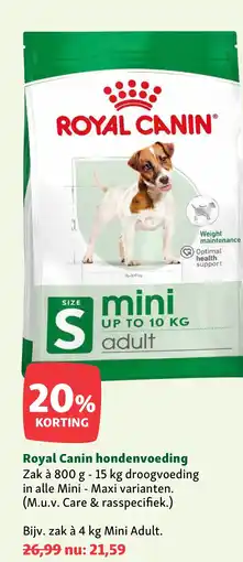 Maxi Zoo Royal Canin hondenvoeding aanbieding