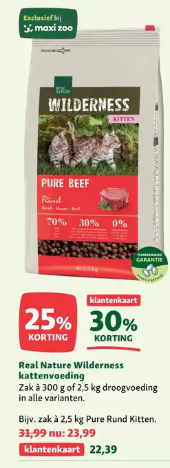 Maxi Zoo Real Nature Wilderness kattenvoeding aanbieding