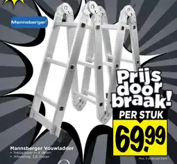 Vomar Voordeelmarkt Mannsberger Vouwladder aanbieding