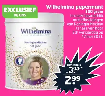 Trekpleister Wilhelmina pepermunt aanbieding