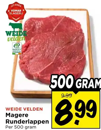 Vomar Voordeelmarkt Weide velden magere runderlappen aanbieding
