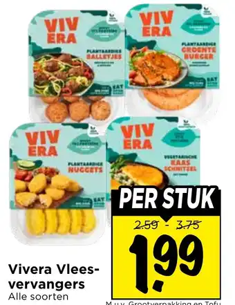 Vomar Voordeelmarkt Vivera Vlees- vervangers aanbieding