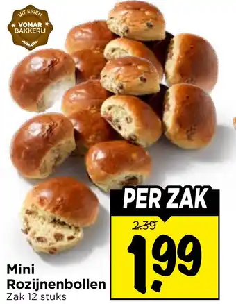 Vomar Voordeelmarkt Mini Rozijnenbollen aanbieding