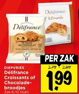 Vomar Voordeelmarkt Diepvries Délifrance Croissants of Chocolade- broodjes aanbieding