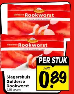 Vomar Voordeelmarkt Slagershuis Gelderse Rookworst aanbieding