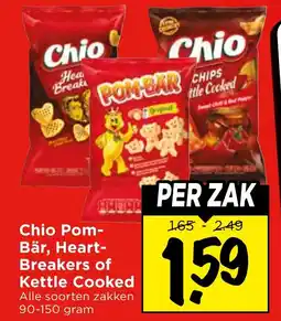 Vomar Voordeelmarkt Chio Pom- Bär, Heart- Breakers of Kettle Cooked aanbieding