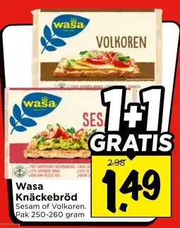 Vomar Voordeelmarkt Wasa Knäckebröd aanbieding