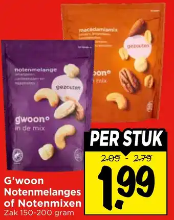 Vomar Voordeelmarkt G'woon Notenmelanges of Notenmixen aanbieding