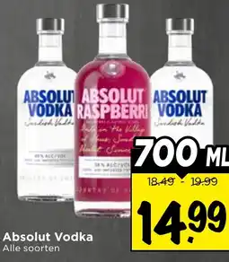 Vomar Voordeelmarkt Absolut Vodka aanbieding
