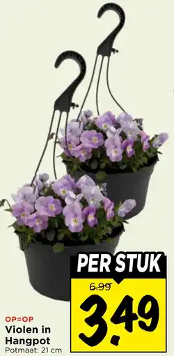 Vomar Voordeelmarkt Violen in Hangpot aanbieding