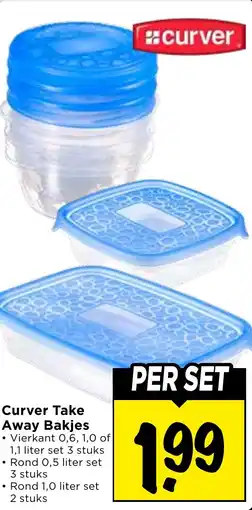 Vomar Voordeelmarkt Curver Take Away Bakjes aanbieding