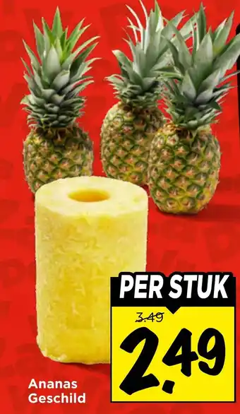 Vomar Voordeelmarkt Ananas Geschild aanbieding