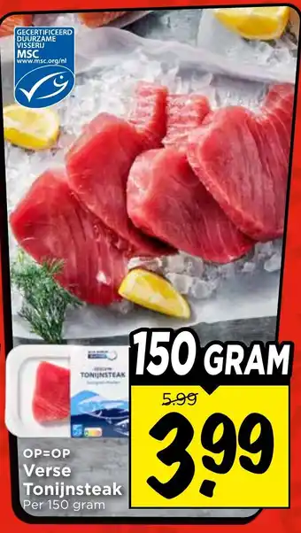 Vomar Voordeelmarkt Verse Tonijnsteak aanbieding