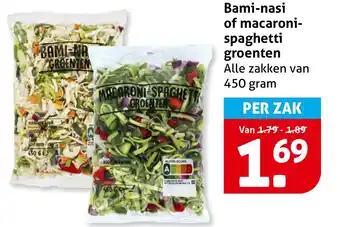 Hoogvliet Bami-nasi of macaroni- spaghetti groenten aanbieding