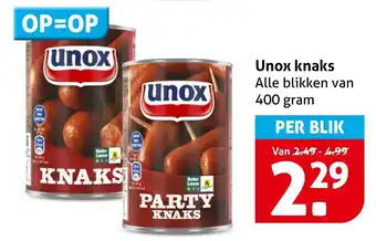 Hoogvliet Unox knaks aanbieding