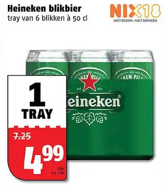 Poiesz Heineken blikbier aanbieding