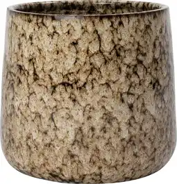 Intratuin Intratuin bloempot Miro bruin / crème D 21 H 19 cm aanbieding