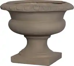 Intratuin Intratuin Franse vaas op voet Klassiek grijs 70 x 70 x 53 cm aanbieding