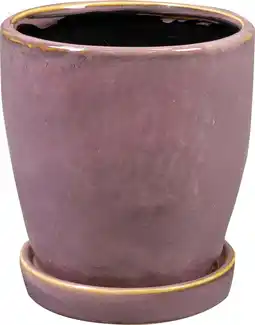Intratuin TS bloempot met schotel Vivi roze D 11 H 12 cm aanbieding