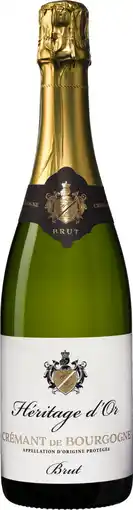 Wijnvoordeel Heritage d'Or Crémant de Bourgogne Brut aanbieding