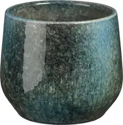 Intratuin Mica Decorations bloempot Hugo blauw D 16 H 13,5 cm aanbieding