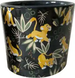 Intratuin Disney bloempot Leeuwenkoning zwart D 8,5 H 7,5 cm aanbieding