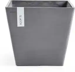 Intratuin Ecopots bloempot Rotterdam grijs 30 x 30 x 26 cm aanbieding