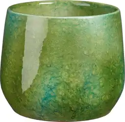 Intratuin Mica Decorations bloempot Hugo groen D 19 H 17 cm aanbieding