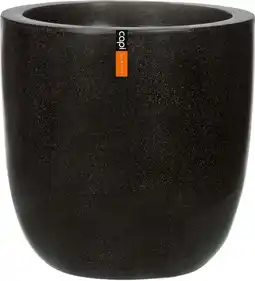 Intratuin Capi Europe bloempot Lux Terrazzo zwart D 28 H 26 cm aanbieding