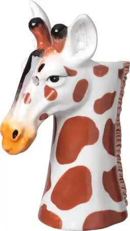 Intratuin Intratuin bloempot Dieren giraf bruin / wit 15,7 x 10 x 23,4 cm aanbieding