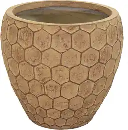 Intratuin Mega Collections bloempot Yara bruin D 42 H 38 cm aanbieding