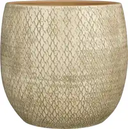 Intratuin Mica Decorations bloempot Madeira crème D 32 H 32 cm aanbieding