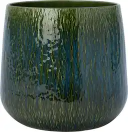 Intratuin Intratuin bloempot Elias groen / blauw D 32 H 29 cm aanbieding