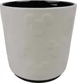Intratuin Disney bloempot Mickey en Vrienden relief wit D 8,5 H 11 cm aanbieding