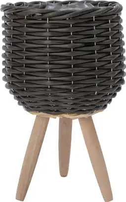 Intratuin Intratuin bloempot op poten Esha grijs D 20 H 34 cm aanbieding