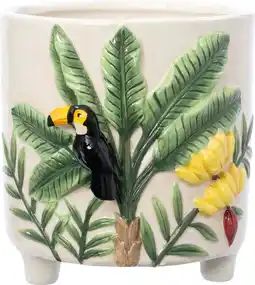 Intratuin Intratuin bloempot Raval crème 15,3 x 13,4 x 14,2 cm aanbieding