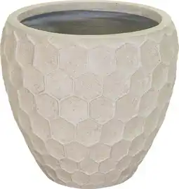 Intratuin Mega Collections bloempot Yara beige D 31 H 28 cm aanbieding