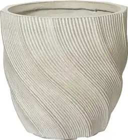 Intratuin Bloempot Jade beige D 38 H 38 cm aanbieding