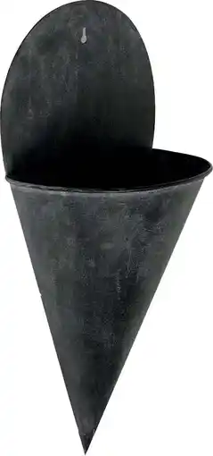 Intratuin Mega Collections muur bloempot zwart zwart 24 x 15 x 50 cm aanbieding