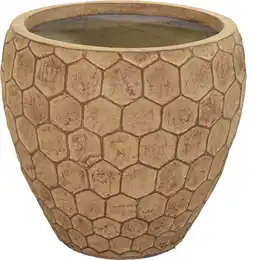 Intratuin Mega Collections bloempot Yara bruin D 31 H 28 cm aanbieding