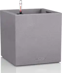 Intratuin Lechuza plantenbak Canto grijs 40 x 40 x 40 cm aanbieding