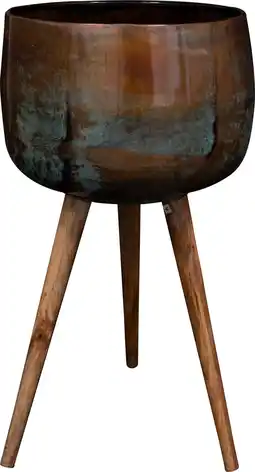 Intratuin TS bloempot op poten Jolien blauw D 39 H 67 cm aanbieding