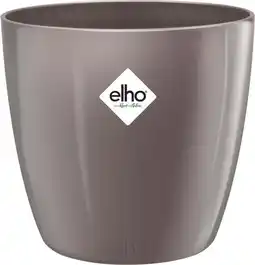 Intratuin Elho bloempot Brussels diamond taupe D 29,4 H 27 cm aanbieding