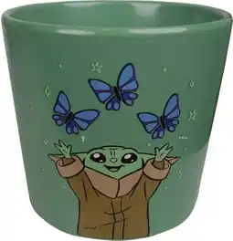 Intratuin Disney bloempot Star Wars grogu groen D 8,5 H 11 cm aanbieding