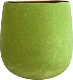 Intratuin Gina Da bloempot Velvet lichtgroen D 16 H 15 cm aanbieding