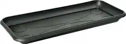 Intratuin Mega Collections schotel voor balkonbak Linea zwart 76 x 34 x 6 cm aanbieding