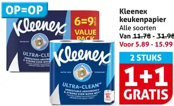 Hoogvliet Kleenex keukenpapier aanbieding