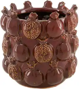 Intratuin Dijk Natural Collections bloempot Tropical Fruit rood D 18 H 17 cm aanbieding