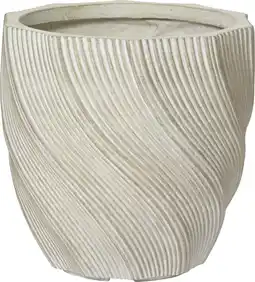 Intratuin Bloempot Jade beige D 32 H 32 cm aanbieding